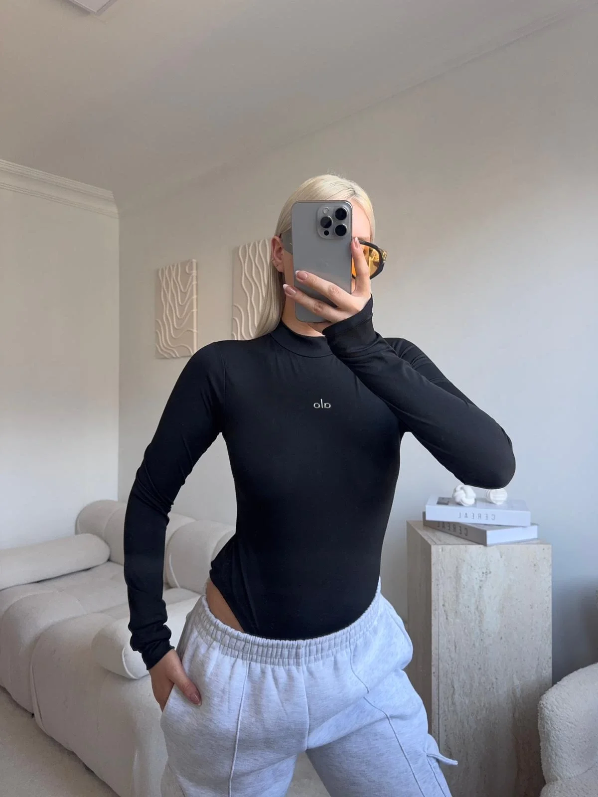 Yüksek Yaka Basic Bodysuit - SİYAH