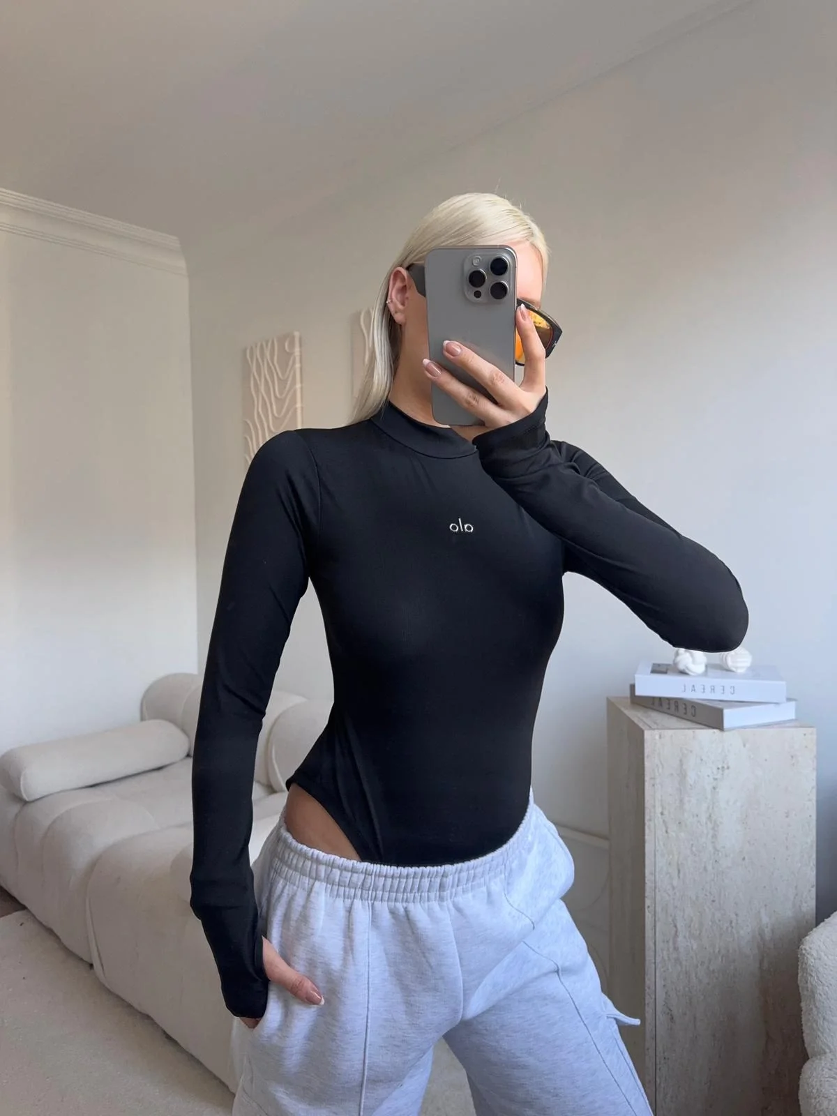 Yüksek Yaka Basic Bodysuit - SİYAH