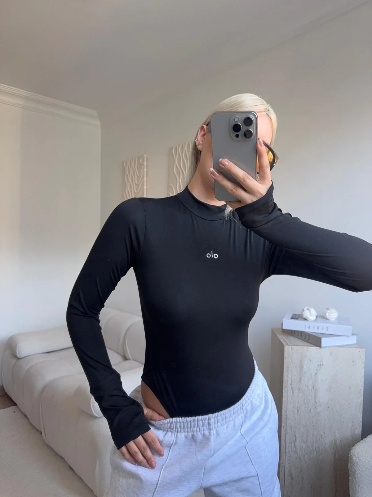 Yüksek Yaka Basic Bodysuit - SİYAH