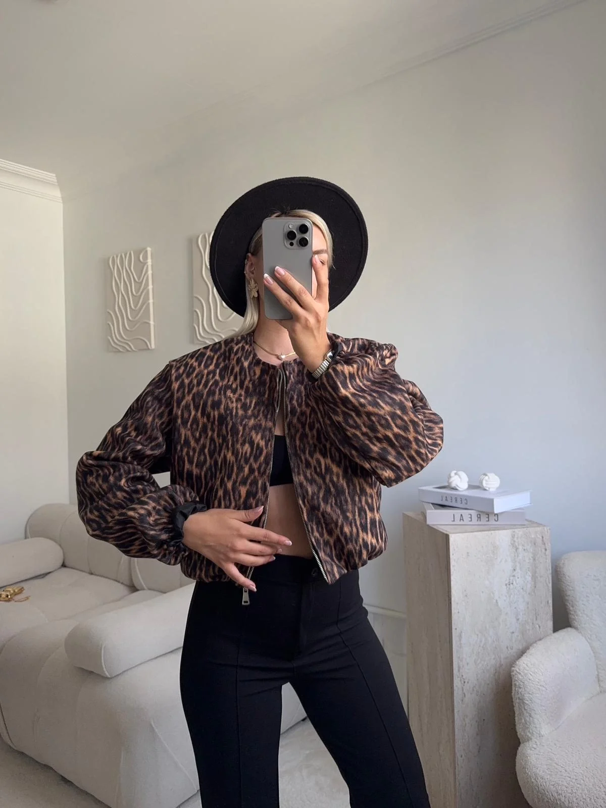 ZR Bomber Kaşe Ceket - LEOPAR