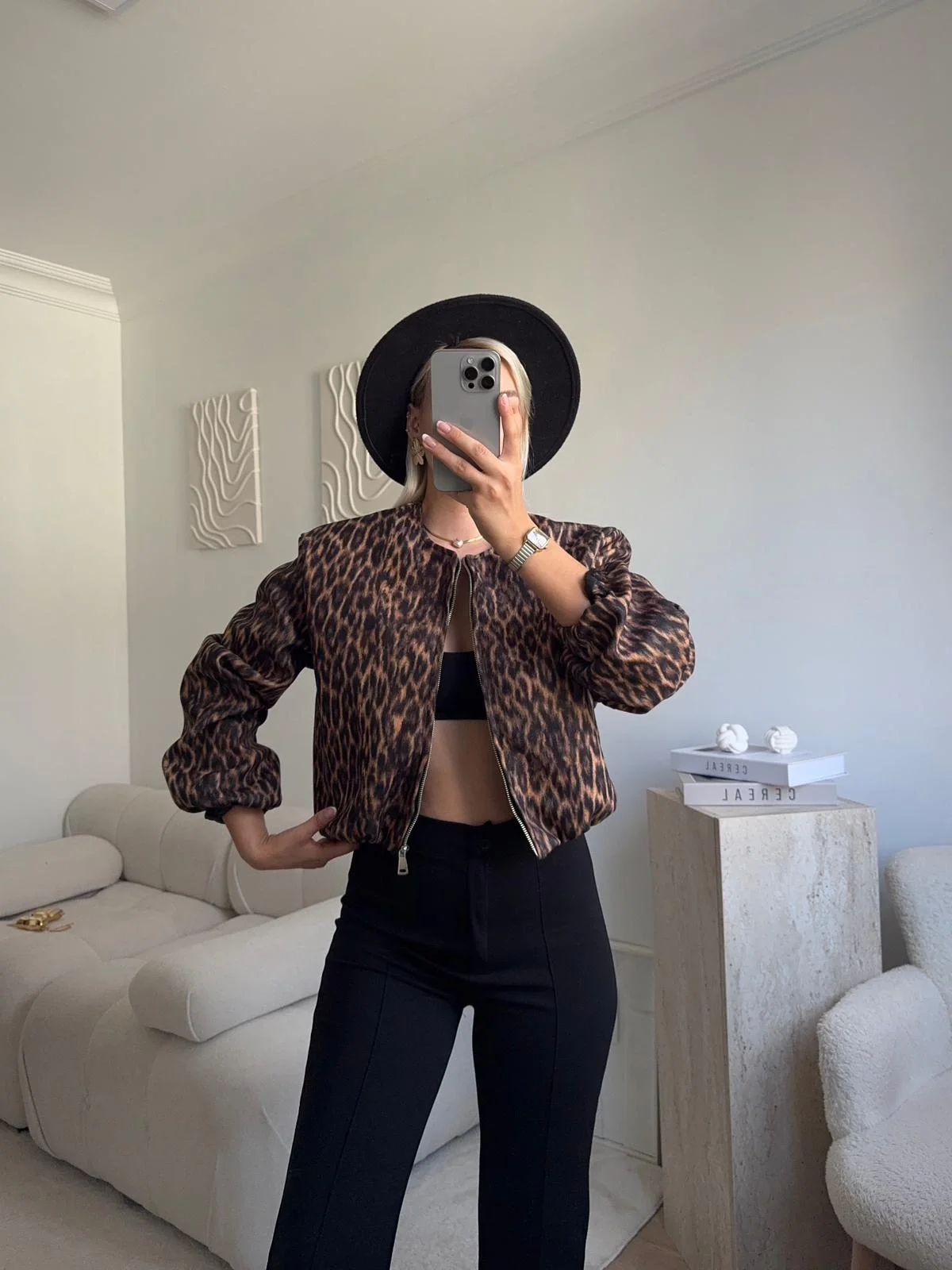 ZR Bomber Kaşe Ceket - LEOPAR