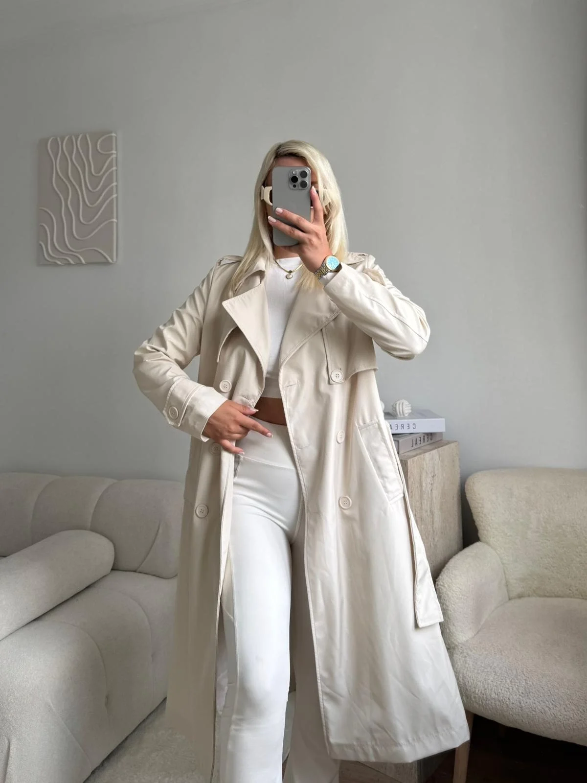 ZR Yaka Detay Trençkot - BEJ