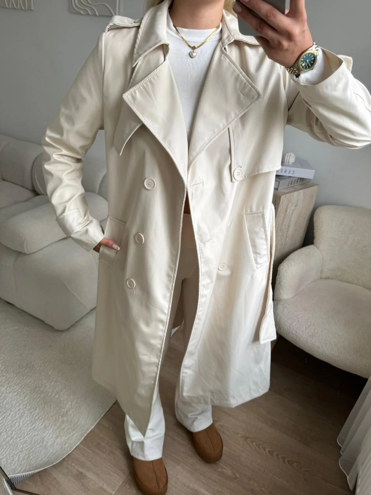 ZR Yaka Detay Trençkot - BEJ