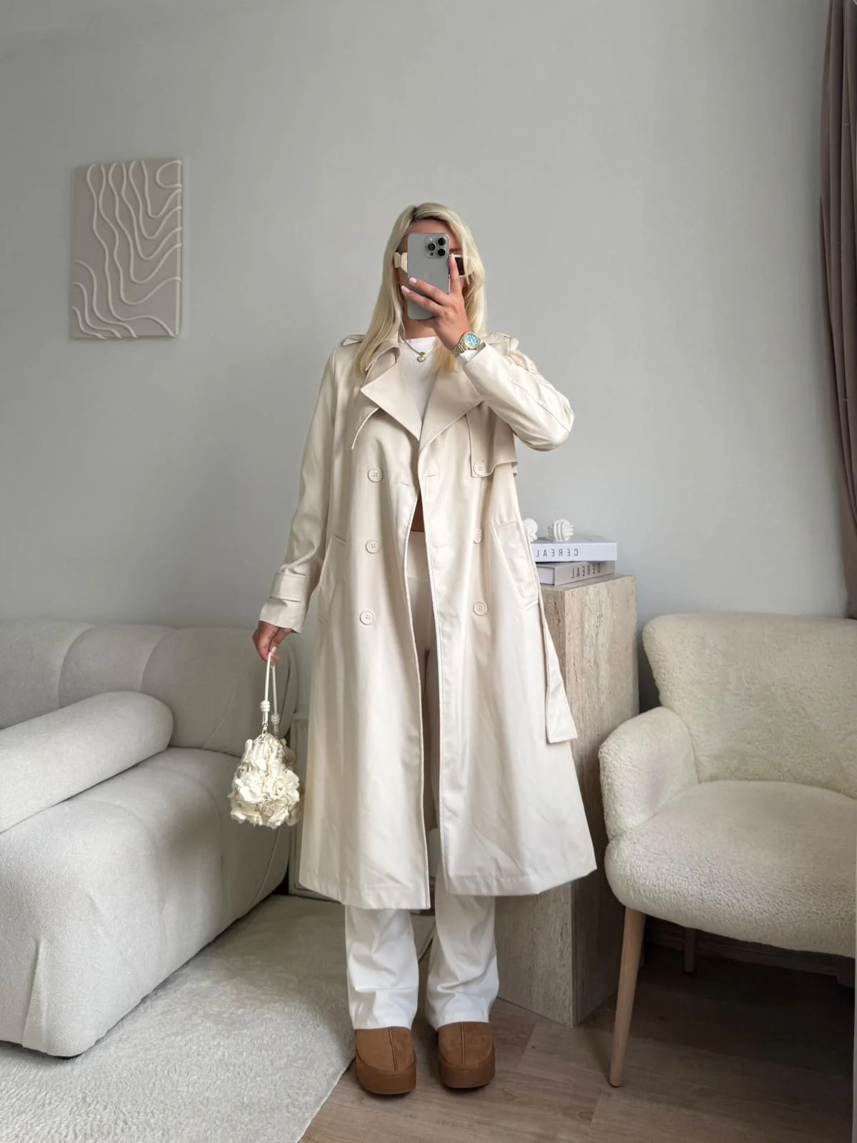 ZR Yaka Detay Trençkot - BEJ