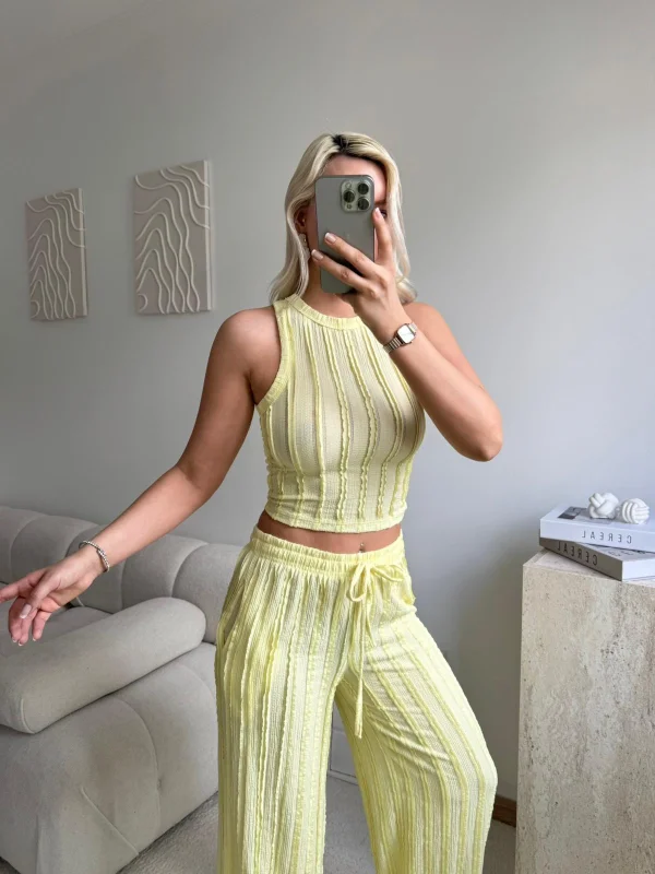Halter Fitilli İkili Takım - SARI