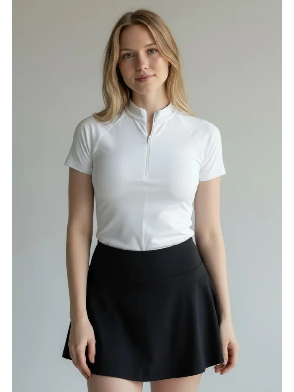 Fermuar Detay Bodysuit - BEYAZ