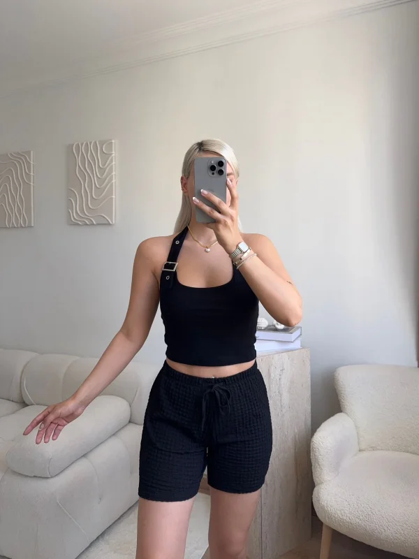 Günlük Rahat Şortlu Takım - SİYAH