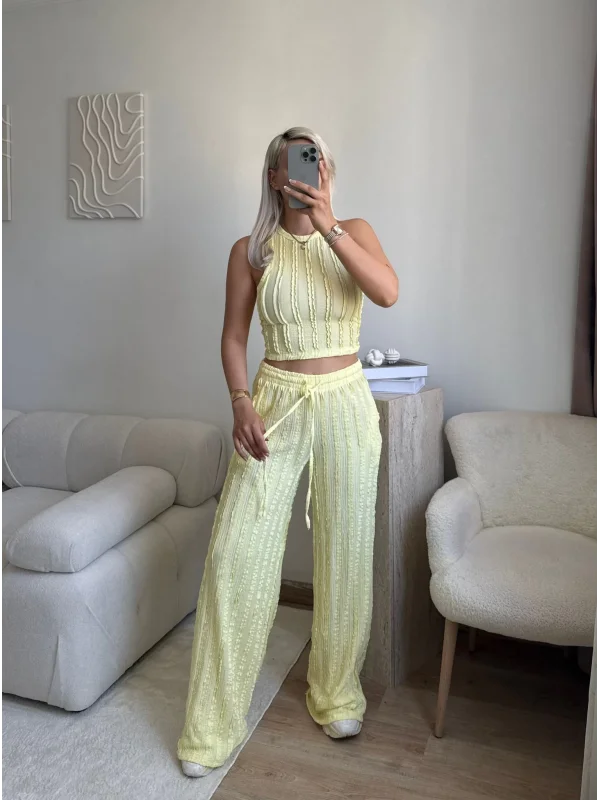 Halter Fitilli İkili Takım - SARI