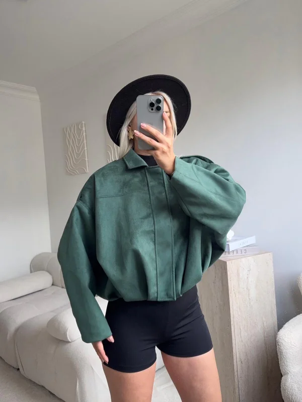 Premium Oversize Ceket - YEŞİL