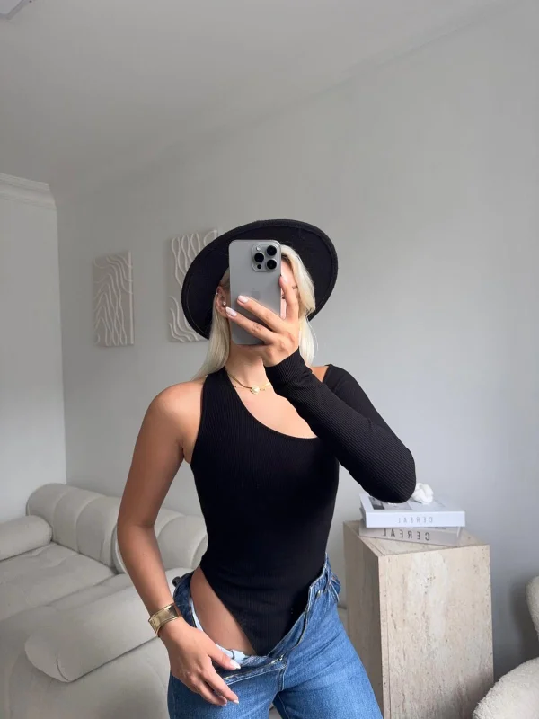 Tek Omuz Bodysuit