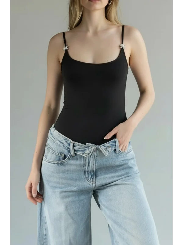 Yıldız Aksesuar Bodysuit - SİYAH