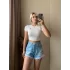 A Kalp Crop T-shirt - BEYAZ