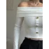 Aksesuar Detay Madonna Crop - BEYAZ