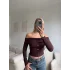 Aksesuar Detay Madonna Crop - KAHVE