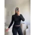 Basic Balıkçı Yaka Fit Bluz - SİYAH