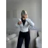 Bel Korse Kapşonlu Hırka - BEYAZ