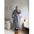 Beli Kuşaklı Kaşe Kaban - GRİ