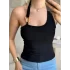 Boyun Geçmeli Aksesuar Crop - SİYAH