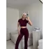 BSK Basic Crop & Taytlı Takım - BORDO