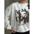Cowboy Oversize Sweat - BEYAZ