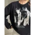 Cowboy Oversize Sweat - SİYAH