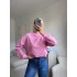Crop Basic Sweat - PEMBE