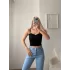 FırFır Askılı Crop Atlet - SİYAH