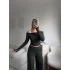 Fitilli Madonna Crop & Pantolon Takım - YEŞİL