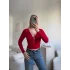 Göğüs Aksesuar Halka Crop - KIRMIZI