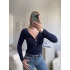 Göğüs Aksesuar Halka Crop -  LACİVERT