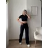 Kaşkorse Crop & Pantolon Takım - SİYAH