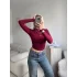 Kayık Yaka Crop - BORDO