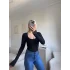 Kol İspanyol Biyeli Crop - SİYAH
