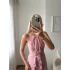 Kolye Askılı Tasarım Elbise - PEMBE
