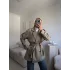 Kuşaklı Midi Trençkot - VİZON
