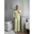 Madonna Yaka Crop & Pantolon Takım - SARI