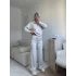 Modal Fermuar Sweat & Pantolon Takım - BEJ