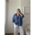 Modal Oversize Gömlek - MAVİ