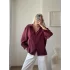 Modal Oversize Gömlek - BORDO