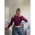 Omuz Aksesuar Crop - BORDO