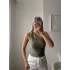 Omuz Burgu Crop - YEŞİL