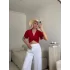 Ön Büzgülü Sandy Crop - KIRMIZI
