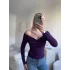 Önü Drapeli Madonna Bluz - MOR
