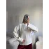 Oversize Bisiklet Yaka Kazak - BEJ