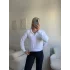 Sakallı Polo Yaka Crop - BEYAZ