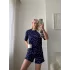 Şeker Baskı Pijama Takımı - LACİVERT