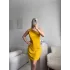 Tek Omuz Safir Elbise - HARDAL