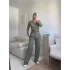 Tokalı Kruvaze Pantolon Takım - YEŞİL