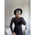 Transparan Dantel Bluz - SİYAH