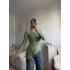 Transparan Dantel Bluz - YEŞİL